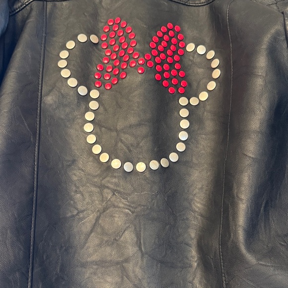 Disney Minnie Rocks the Dots Synthetic Leather Jacket with Red and Silver Design - Picture 2 of 7